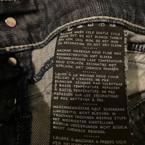 Harley-Davidson y2k(2011) cropped jeans size 4 EUC - Picture 8 of 9